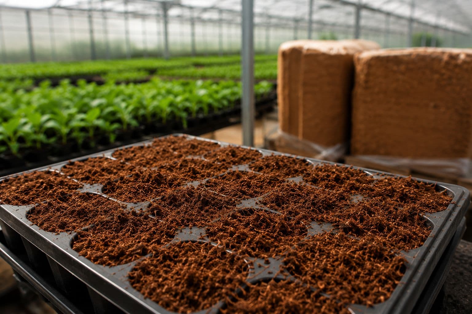 Prepared coco peat growing media for horticulture use