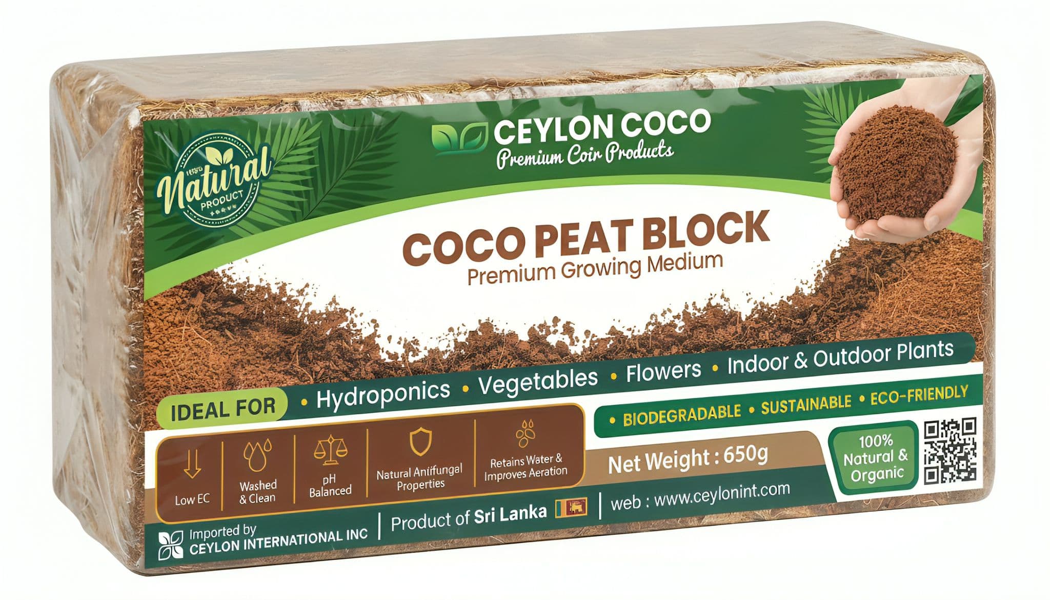650 g Coco Peat Brick
